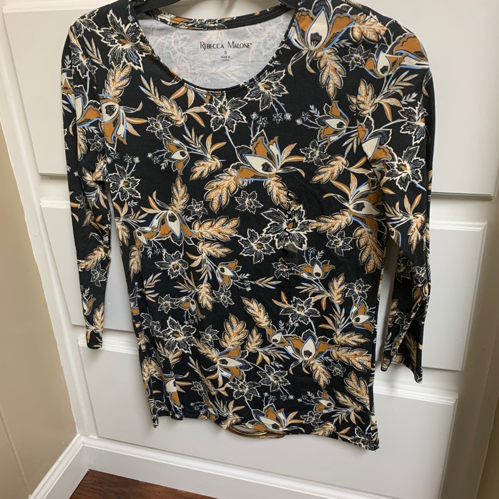 Black and gold blouse